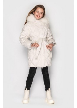 Cvetkov молочная зимняя куртка для девочки Джун 3